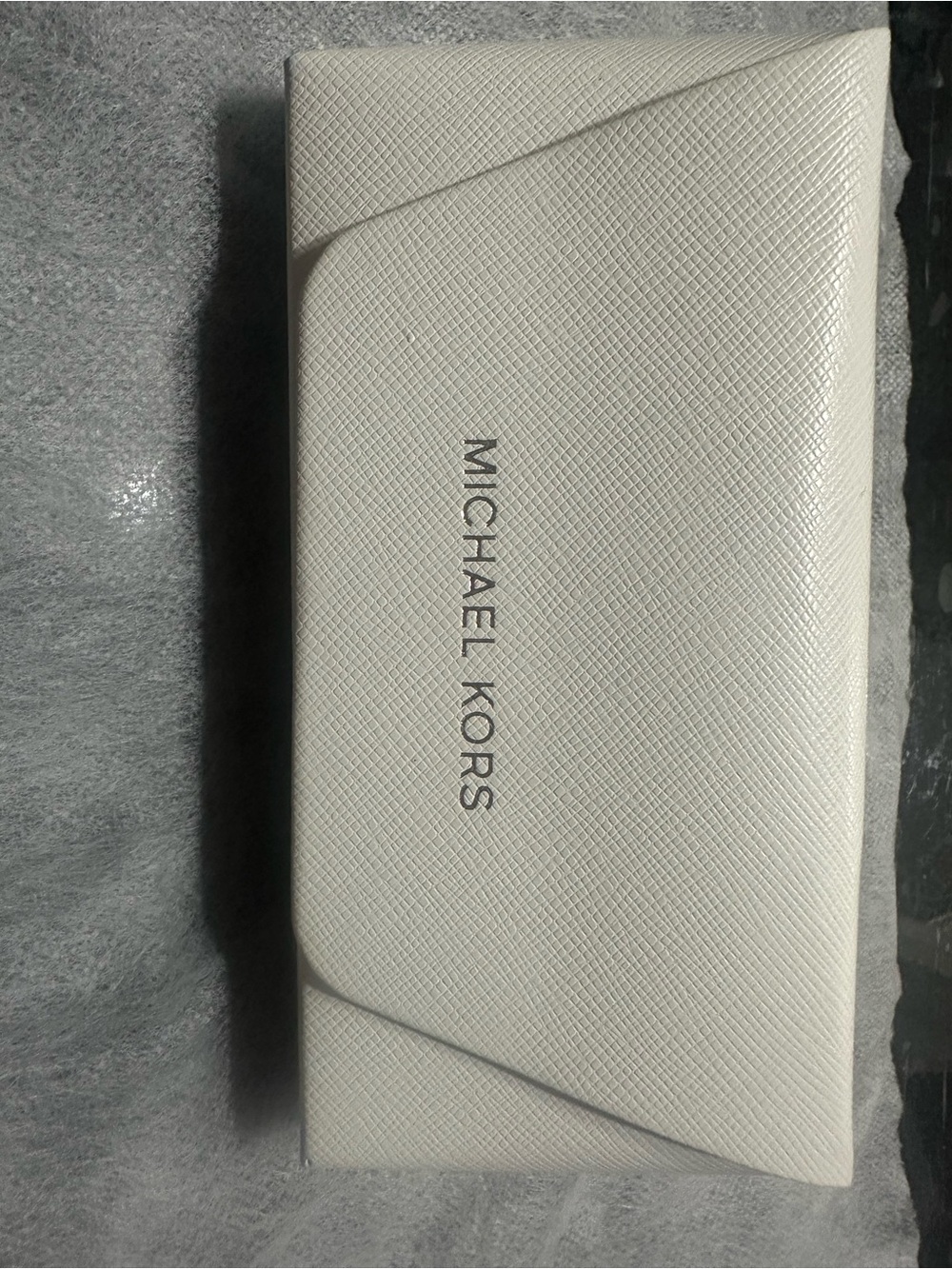 Michael Kors Cream hard shell sunglasses case